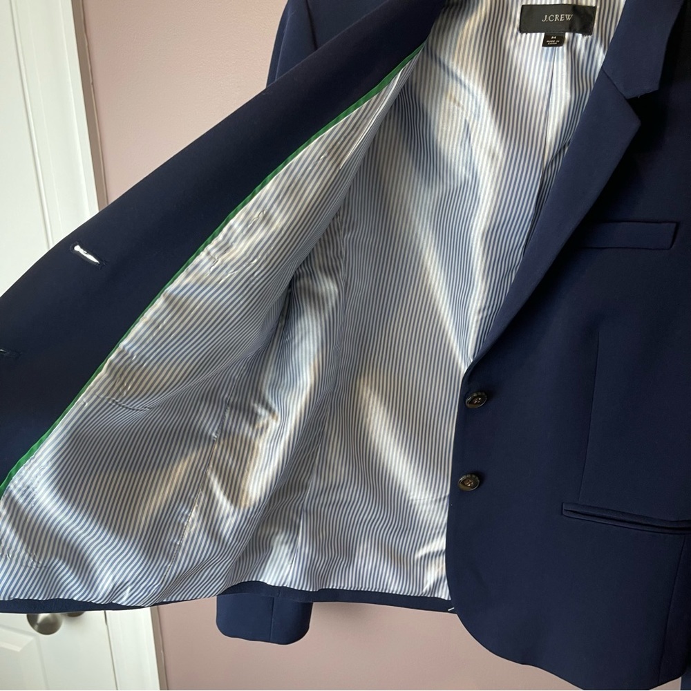 J Crew Navy Blue Blazer 2020 K2899 - Size M - Picture 9 of 12